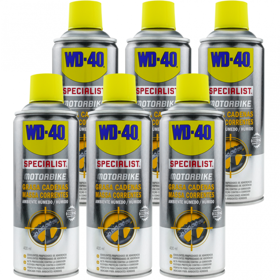 Wd-40 - Graisse pour chaîne SPECIALIST MOTORBIKE 400 ml (boîte de 6 unités) - Mastic, silicone, joint