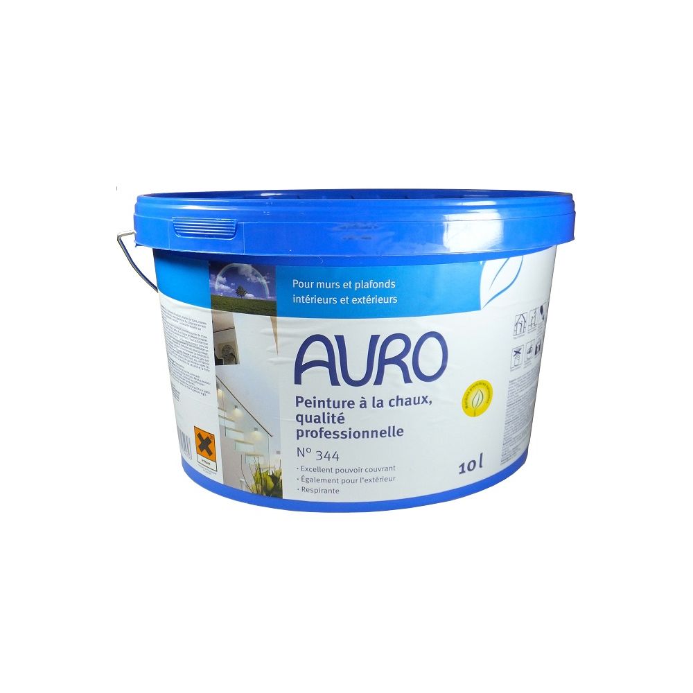 Auro - Auro - Peinture à la chaux Professionnelle 'minérale"" Intérieur-Extérieur 10L -N°344 - Peinture intérieure