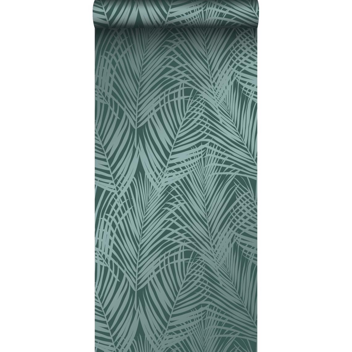 Origin - Origin papier peint feuilles de palmier vert émeraude - 347710 - 0.53 x 10.05 m - Papier peint