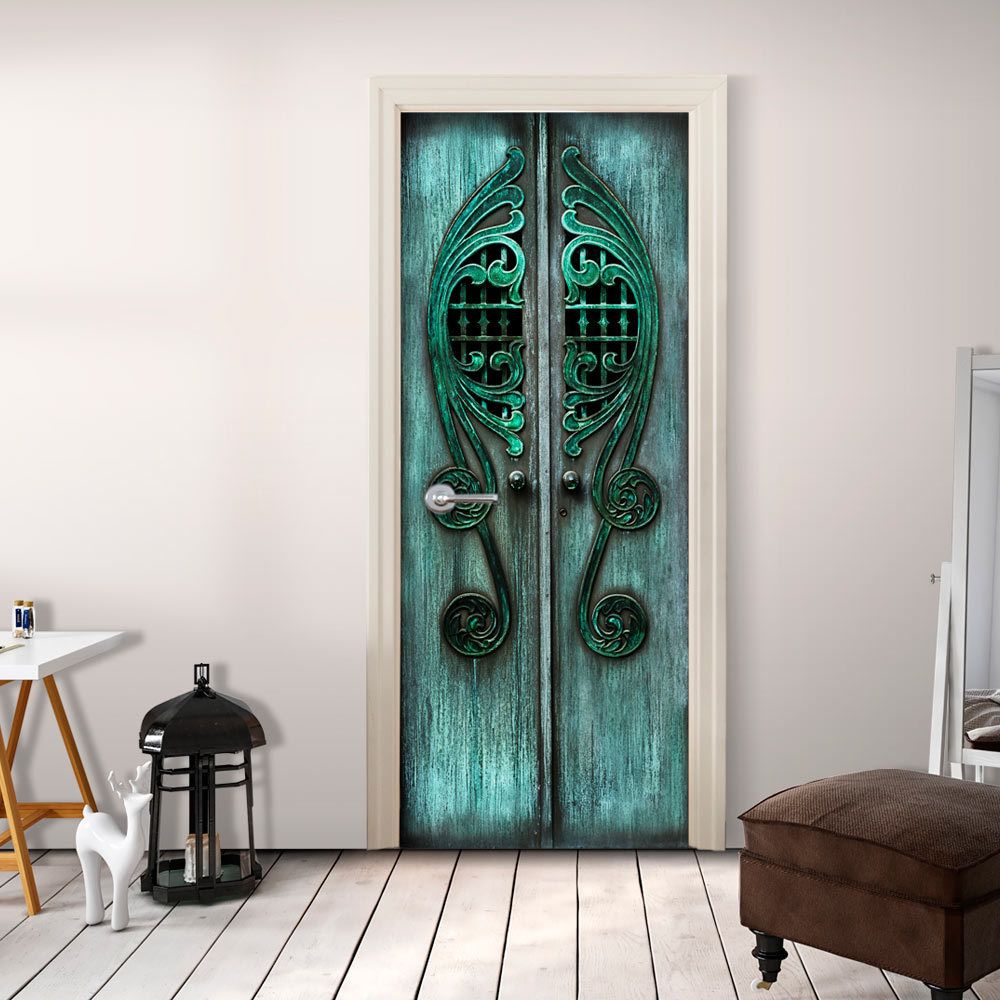 Bimago - Papier-peint pour porte - Emerald Gates - Décoration, image, art | 70x210 cm | - Papier peint