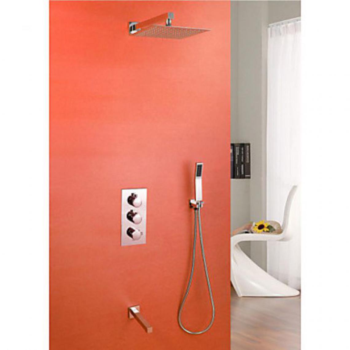 Lookshop - Robinet de douche et baignoire de style contemporain avec 3 conduits d'eau - Robinet de baignoire