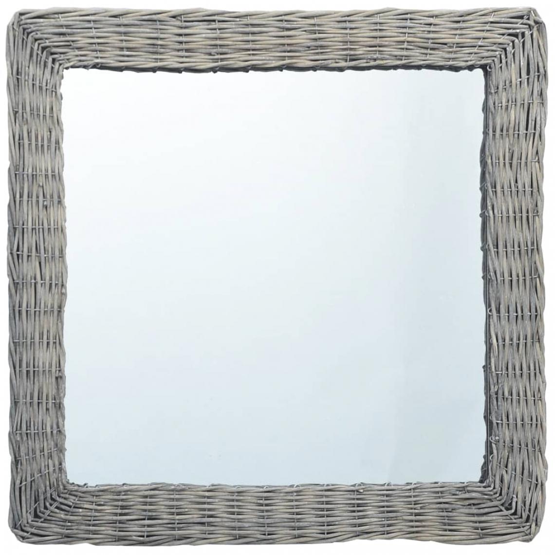 Chunhelife - Miroir 50x50 cm Osier - Miroir de salle de bain