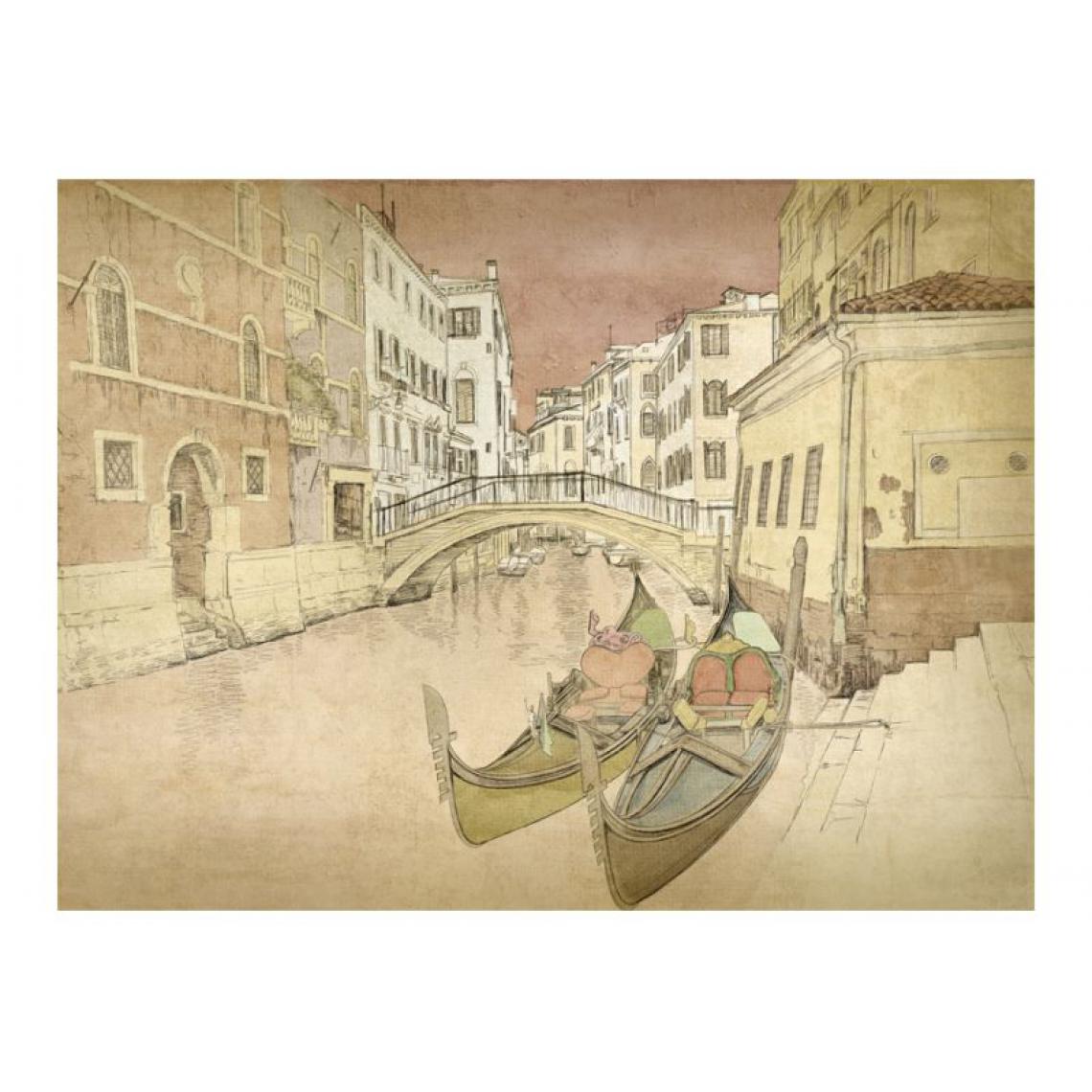 Artgeist - Papier peint - Gondolas in Venice .Taille : 350x270 - Papier peint