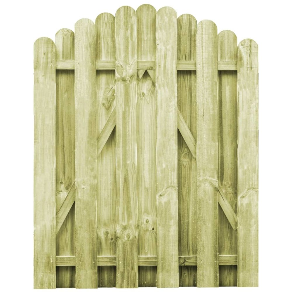 marque generique - Moderne Clôtures et barrières serie Bandar Seri Begawan Portail de jardin Bois pin imprégné 100x125cm Design d'arche - Portillon