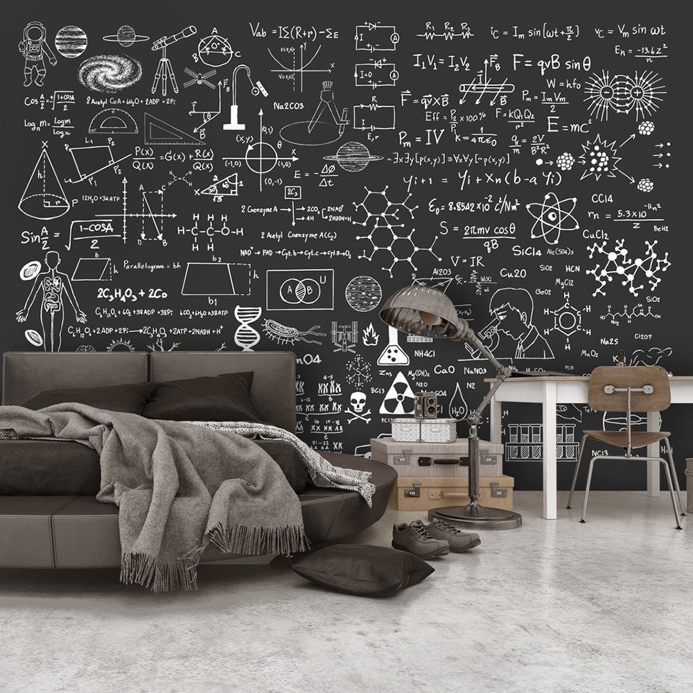 Bimago - Papier peint - Science on Chalkboard - Décoration, image, art | Textes | - Papier peint