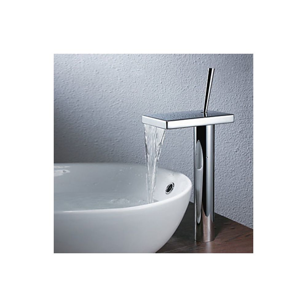 Lookshop - Robinet salle de bain effet cascade style contemporain fini en chrome - Robinet de lavabo