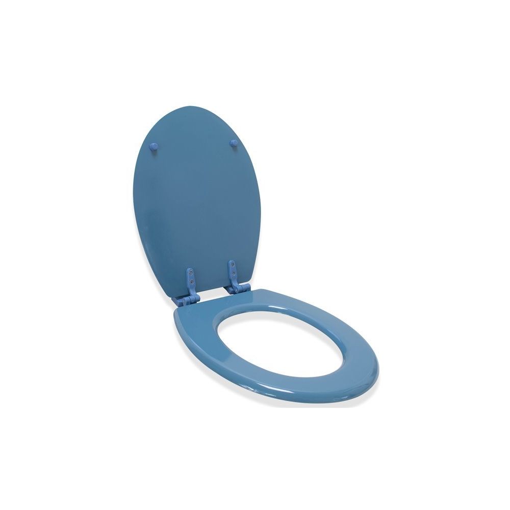 Arvix - Abattant wc en bois compresse HDF Bleu Charnieres plastique Siege de toilette universel - Abattant WC