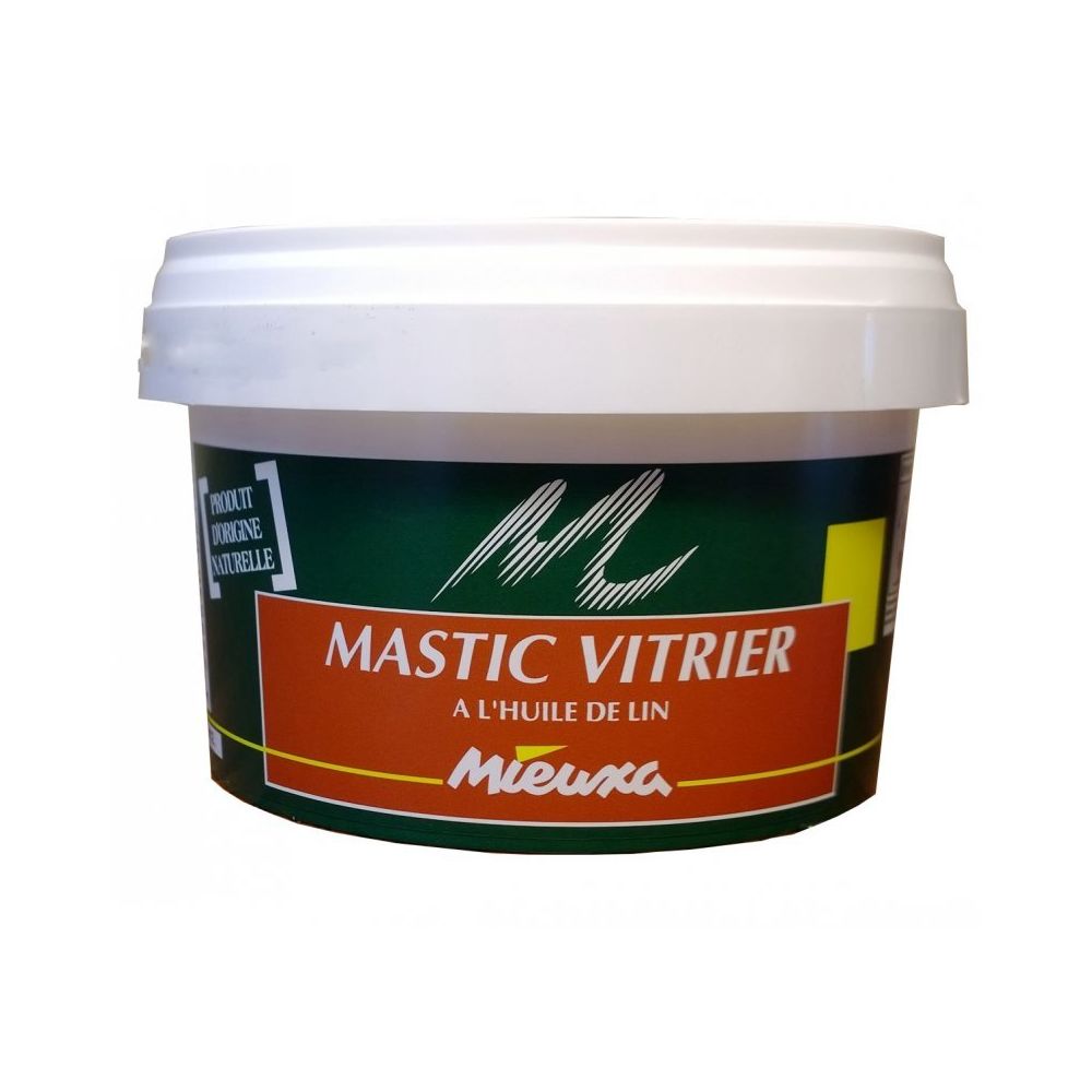 Mieuxa - Mastic vitrier à l'huile de lin - Beige - origine naturelle - 1 Kg - MIEUXA - Mastic, silicone, joint