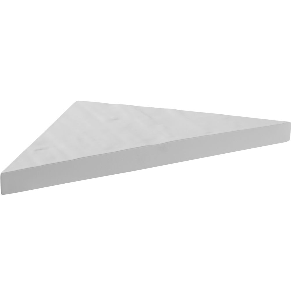 U-Tile - Etagère d'angle blanche en résine imitation pierre - 24 x 24 cm x 2,4 cm d'épaisseur (résiste jusqu'à 15 kilos) - Receveur de douche