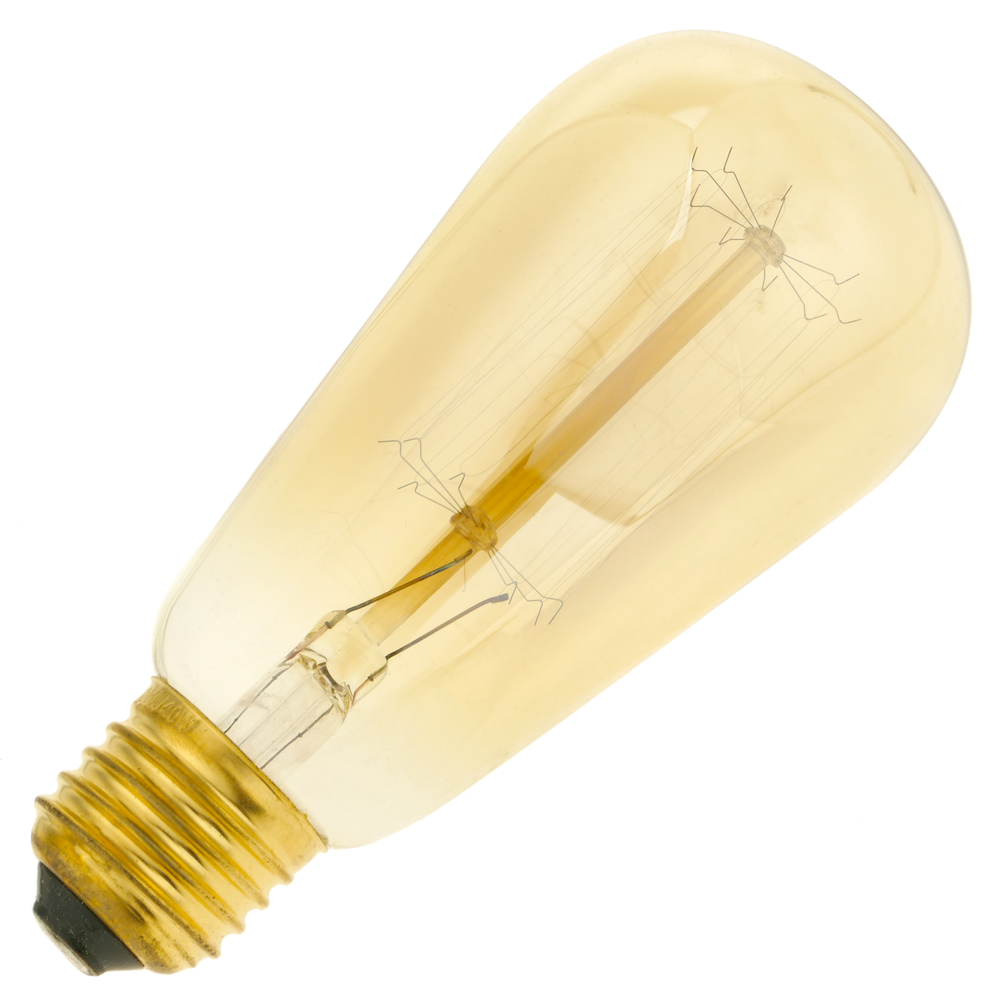 Ampoule Edison incandescence de filament 60W 220VAC E27 G125 parallèle 125x170mm PrimeMatik