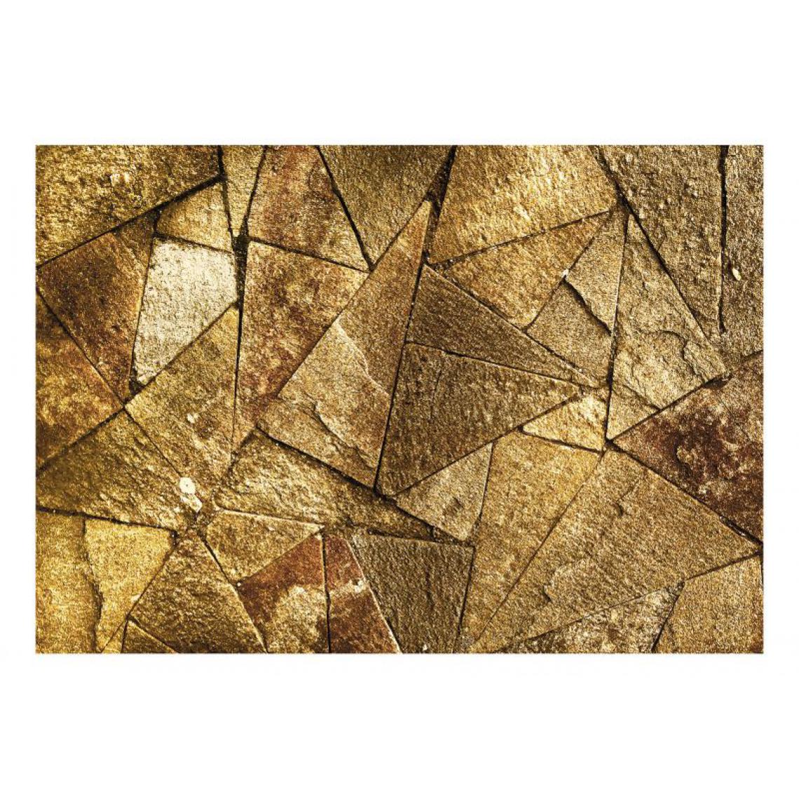 Artgeist - Papier peint - Pavement Tiles (Golden) .Taille : 400x280 - Papier peint
