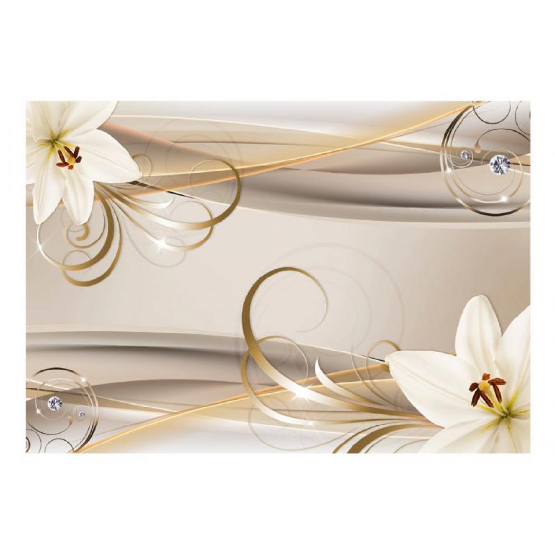 Artgeist - Papier peint - Lilies and The Gold Spirals .Taille : 200x140 - Papier peint