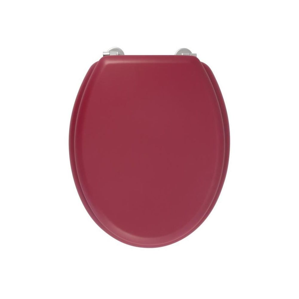 Gelco - GELCO DESIGN Abattant WC Dolce - Charnieres inox - Bois moulé - Rouge cardinal - Abattant WC