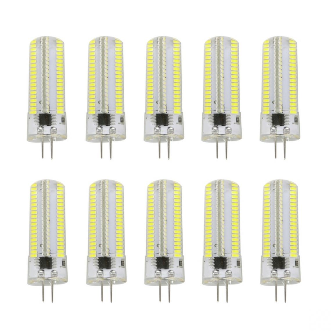 Wewoo - 10 PCS G4 7W 152 LED 3014 SMD 600-700 LM ampoules de maïs en silicone à intensité variable et blanc froidCA 220V - Ampoules LED