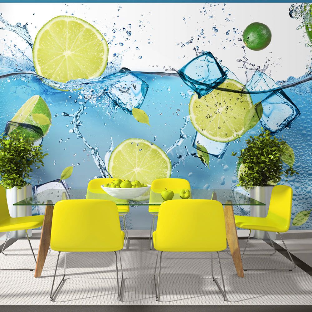 marque generique - 150x105 Papier peint Motifs de cuisine Joli Refreshing lemonade - Papier peint