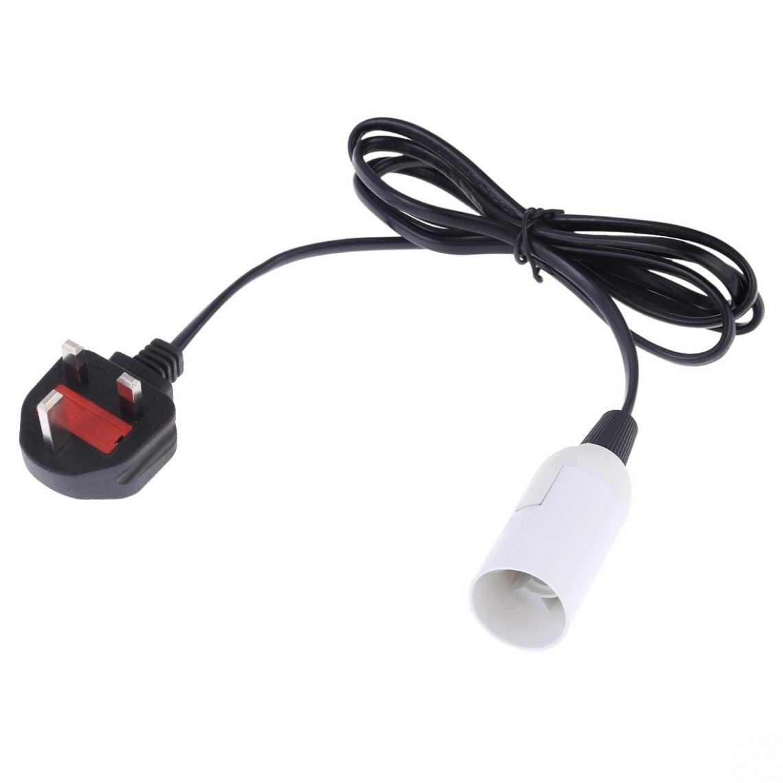 Wewoo - Prise d'alimentation de lustre de bougie de fil E14 avec le câble d'extension de 1.5mGrande du Royaume-Uni blanc - Douilles électriques