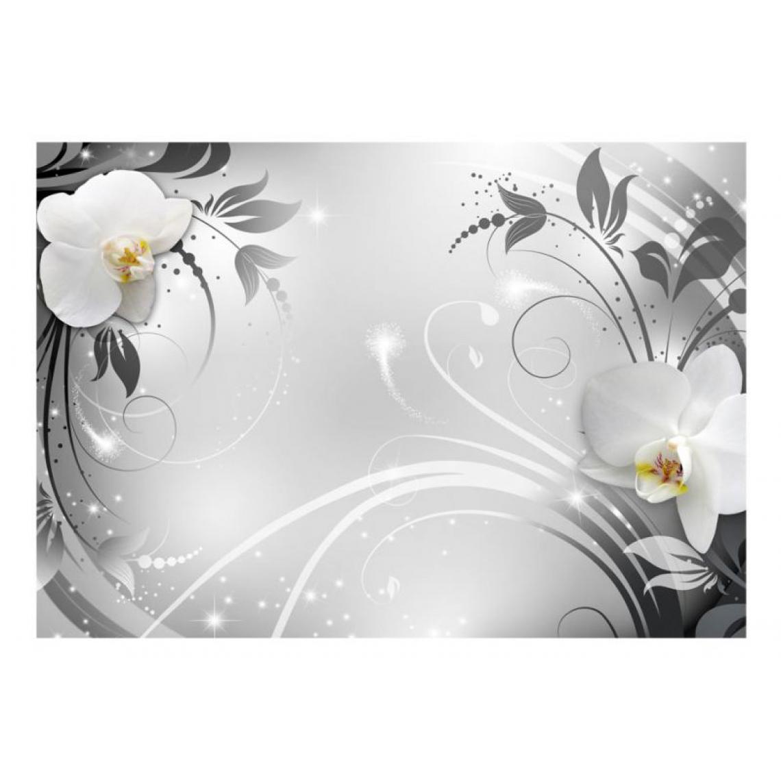 Artgeist - Papier peint - Orchids on silver .Taille : 300x210 - Papier peint