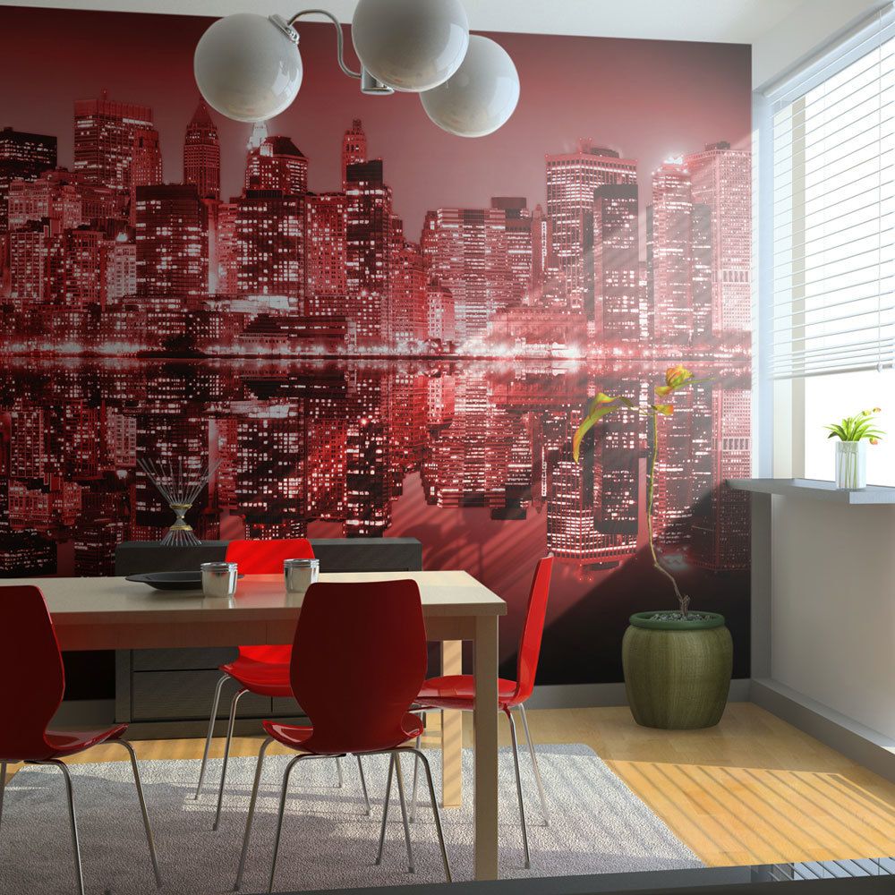 Bimago - Papier peint | Red | 350x270 | Ville et Architecture | New York | hot NYC | - Papier peint