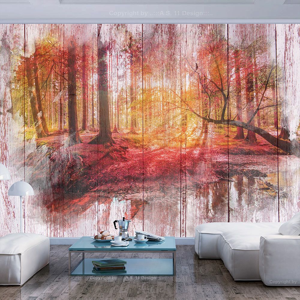 Bimago - Papier peint - Autumnal Forest - Décoration, image, art | Paysages | Arbres et Forêt | - Papier peint