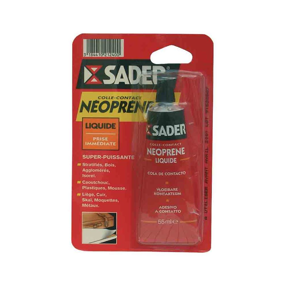 Sader - SADER - Colle néoprène liquide 55 ml - Mastic, silicone, joint
