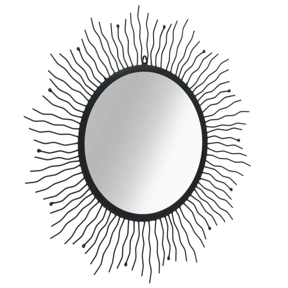 marque generique - Icaverne - Miroirs ensemble Miroir mural Éclat de soleil 80 cm Noir - Miroir de salle de bain