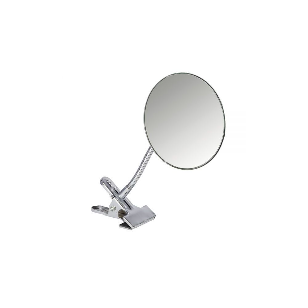 Wenko - Miroir grossissant salle de bain à cliper - grossissement x5 -pied flexible -Ø15cm - Miroir de salle de bain