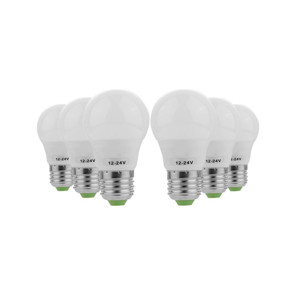 Wewoo - Ampoule LED 6PCS E27 3W AC / DC 12-24V 6LEDs 5730SMD (Blanc froid) - Ampoules LED