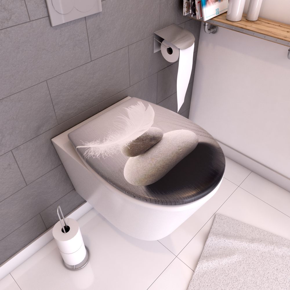 Galedo - Abattant WC - Thermodur et Double frein de chute - PENCIL - Abattant WC