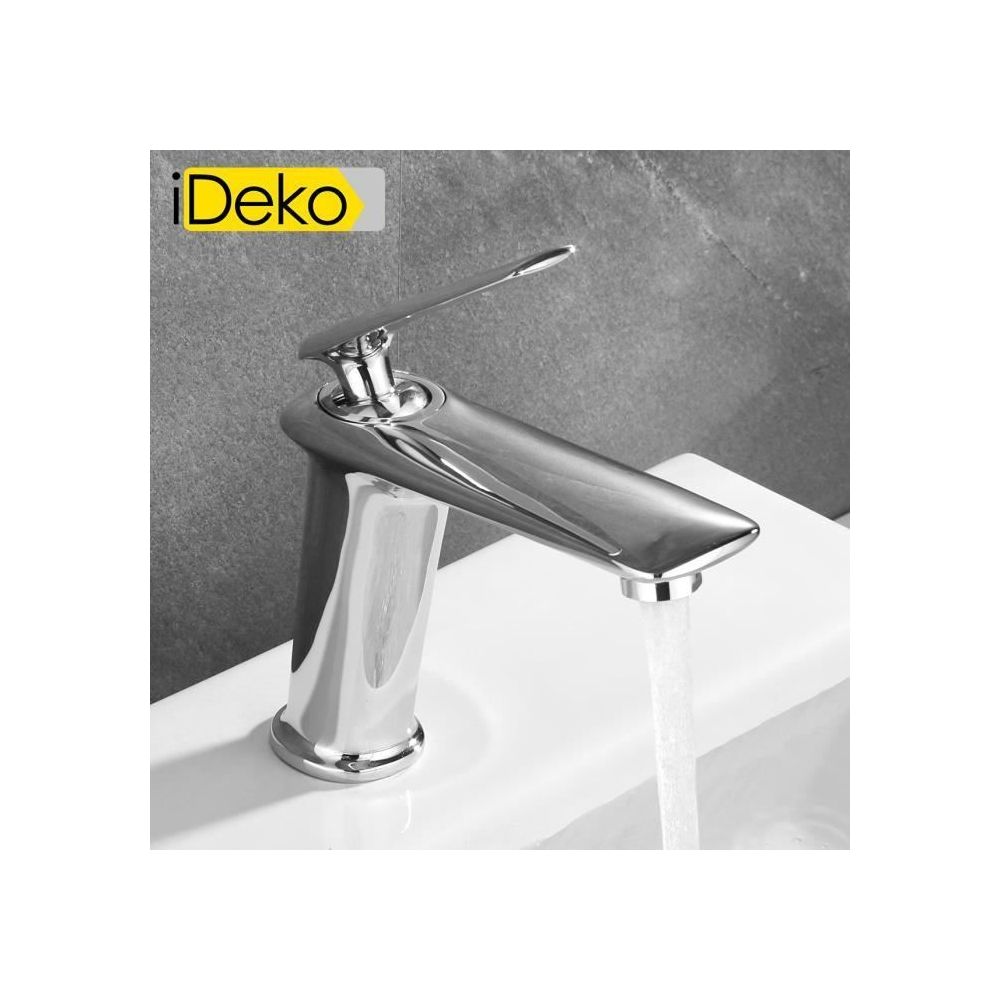 Ideko - iDeko® Robinet de lavabo mitigeur salle de bain Mono commande Nouveau collection en laiton chrom - Lavabo