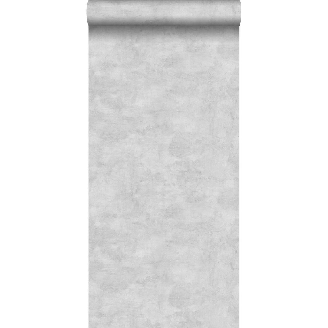 ESTAhome - ESTAhome papier peint effet béton beige crème clair - 138906 - 53 cm x 10,05 m - Papier peint