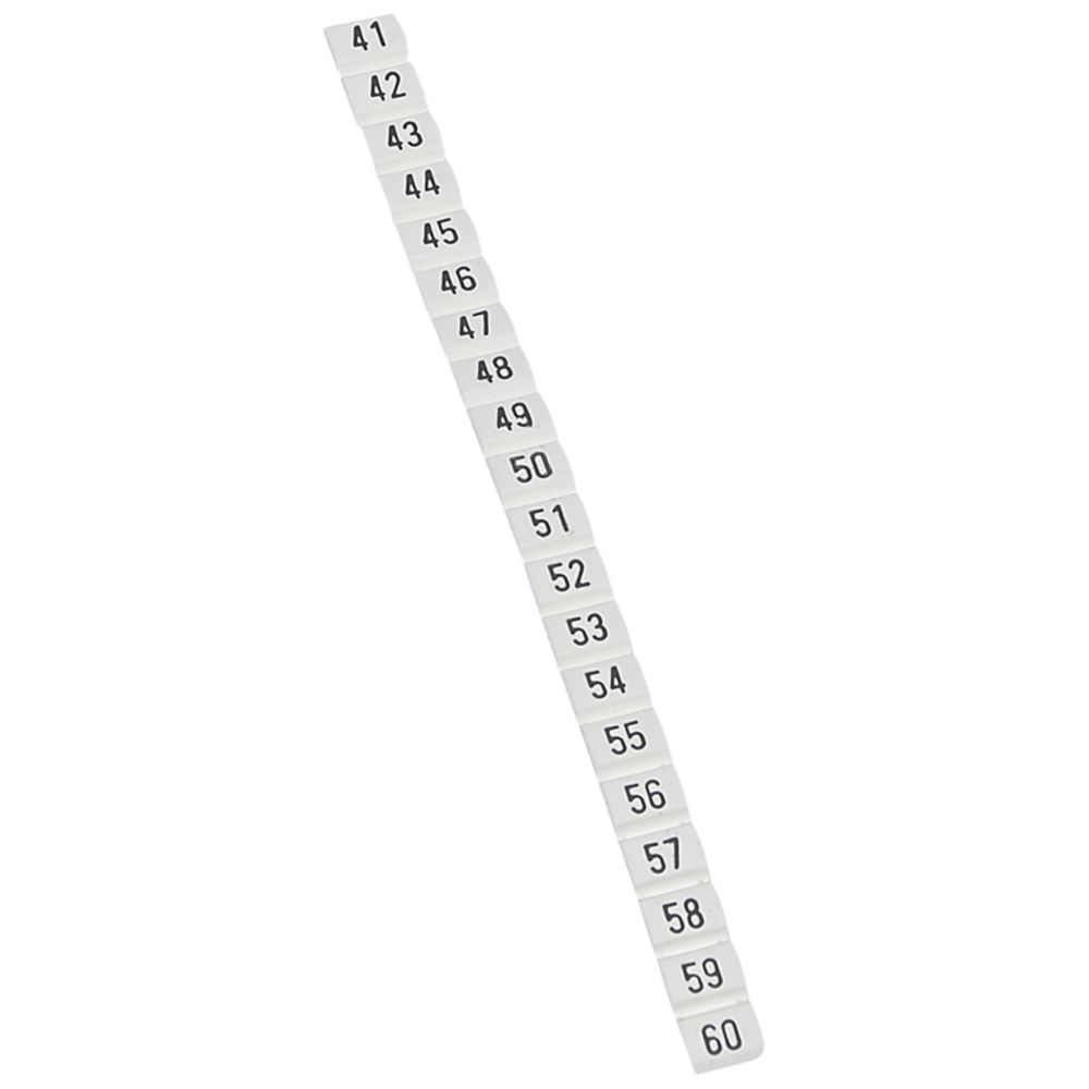 Legrand - repère pour fil de 0.5 à 1.5 mm2 - chiffre 41 à 60 - couleur blanc - legrand cab 3 - Accessoires de câblage