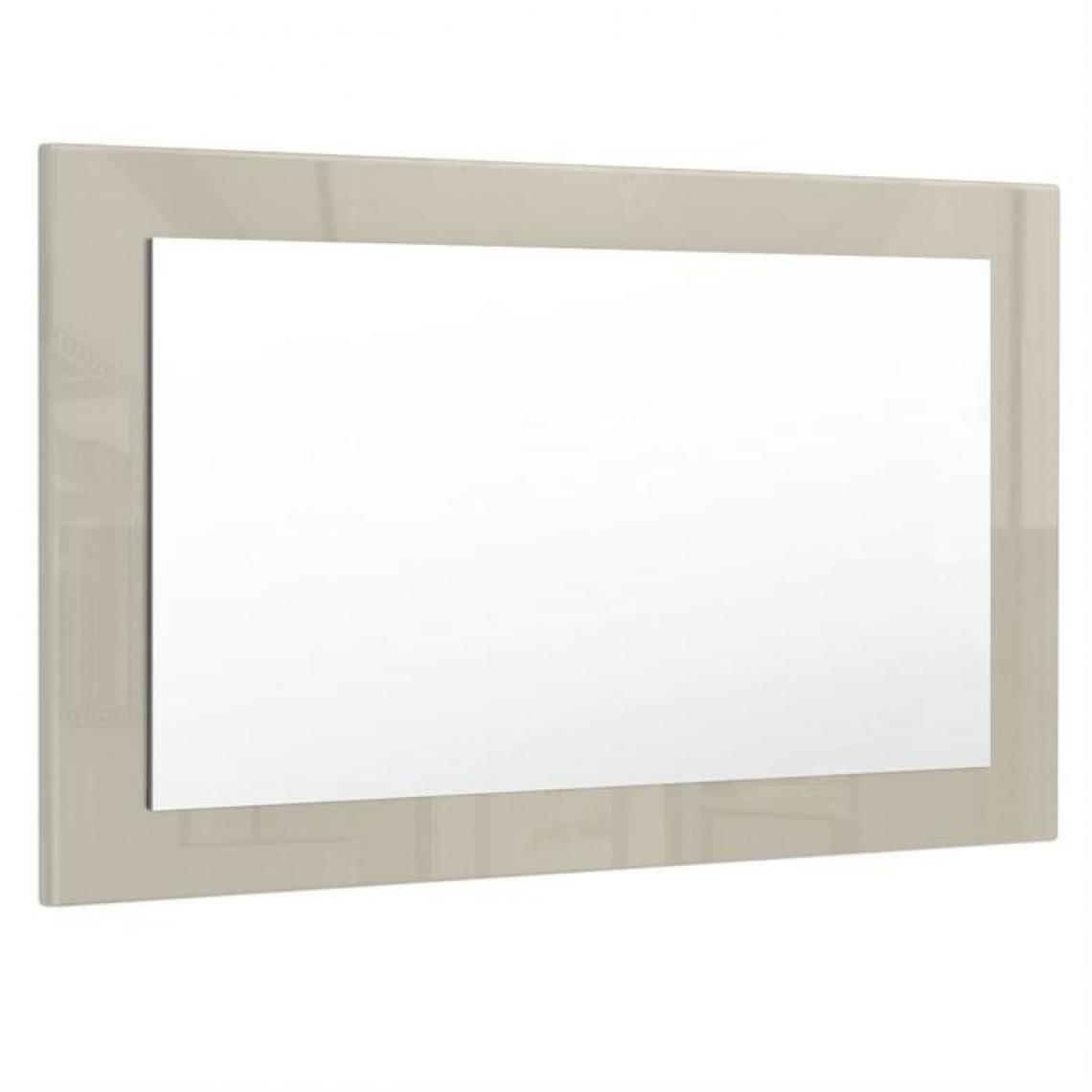 Mpc - Miroir gris sable brillant (HxLxP): 45 x 89 x 2 - Miroir de salle de bain