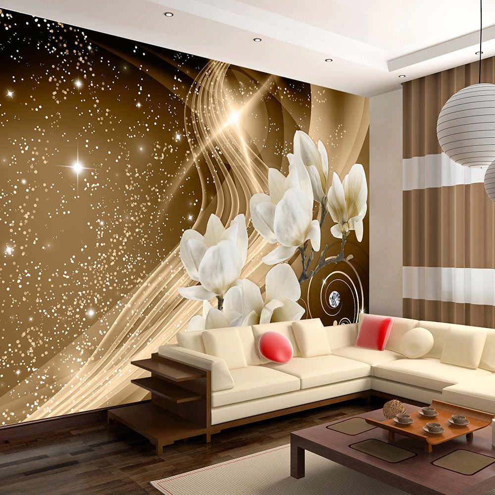 marque generique - 250x175 Papier peint Orchidées Fleurs Magnifique Golden Milky Way - Papier peint