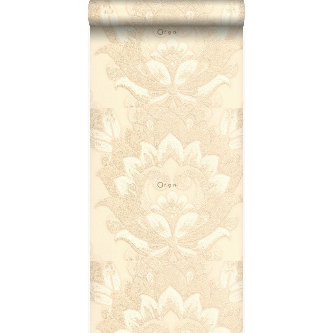 Origin - Origin papier peint ornements beige champagne - 306736 - 70 cm x 10,05 m - Papier peint
