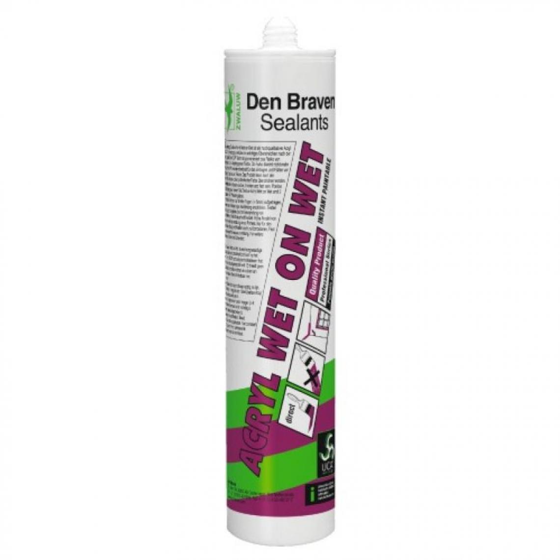 Denbraven - Mastic acrylique Wet on Wet coloris blanc cartouche 310 - Mastic, silicone, joint