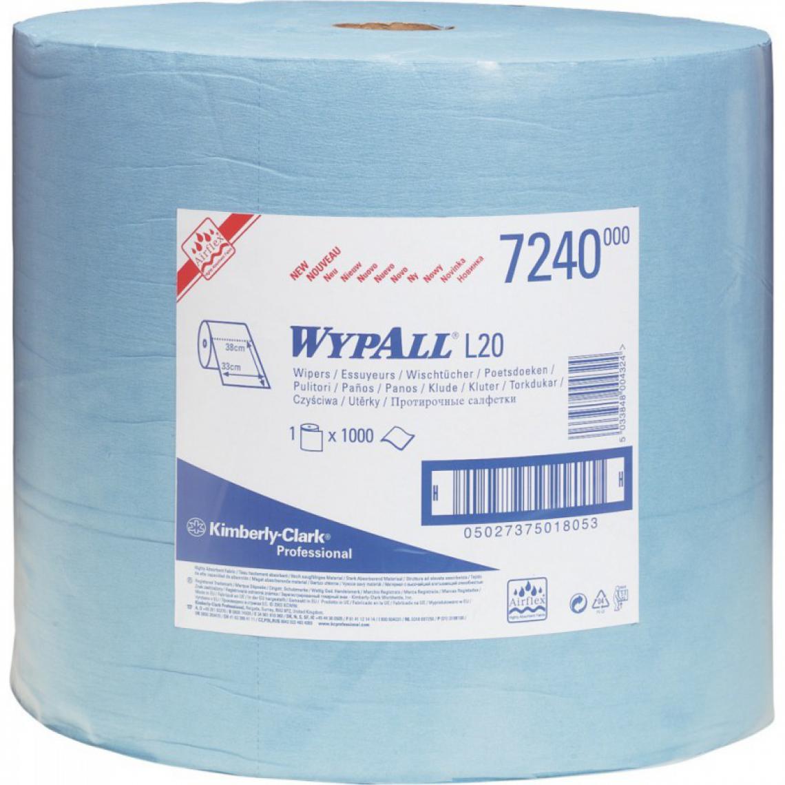 marque generique - WYPALL L20 Essuie tout 33x38cm bleu 1000 feuilles - Mastic, silicone, joint