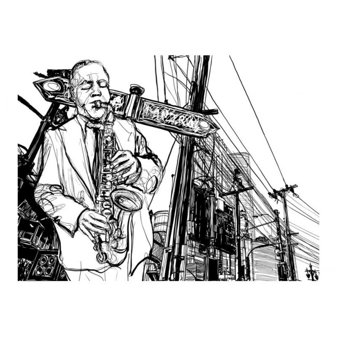 Artgeist - Papier peint - Saxophone recital on Broadway .Taille : 250x193 - Papier peint