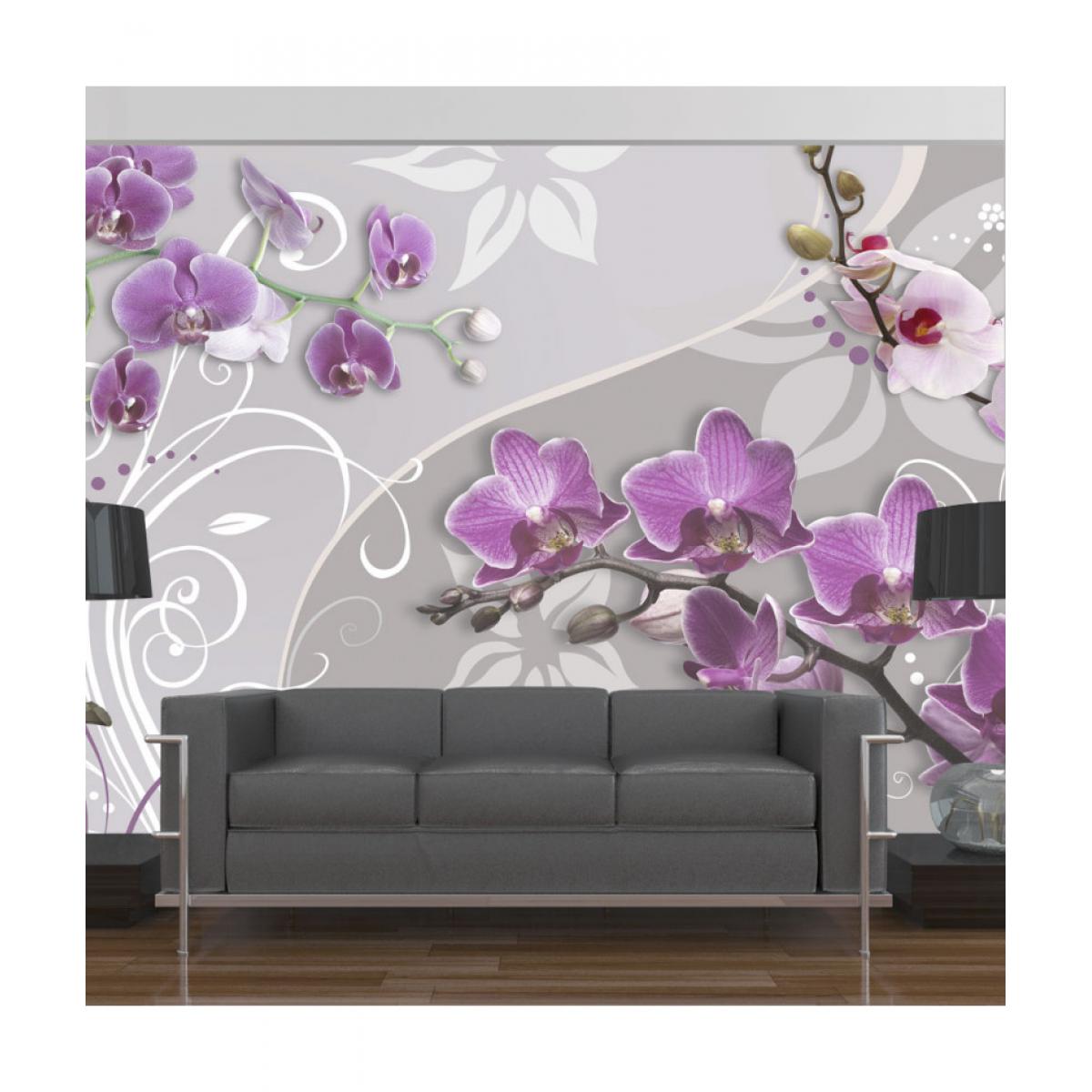 Artgeist - Papier peint - Flight of purple orchids 100x70 - Papier peint