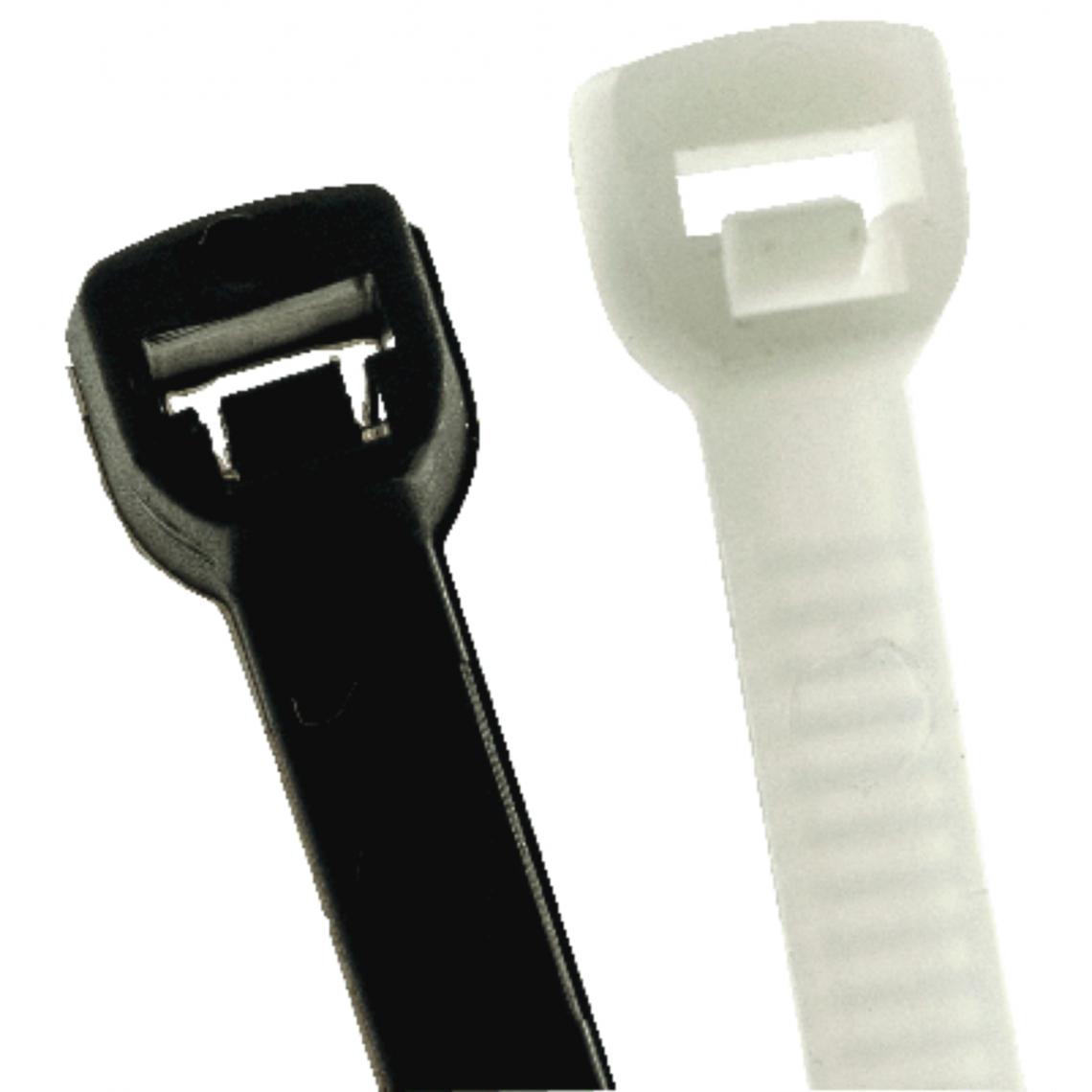 Bizline - collier de cablage - 190 x 4.8 mm - noir - boite de 1000 - Accessoires de câblage