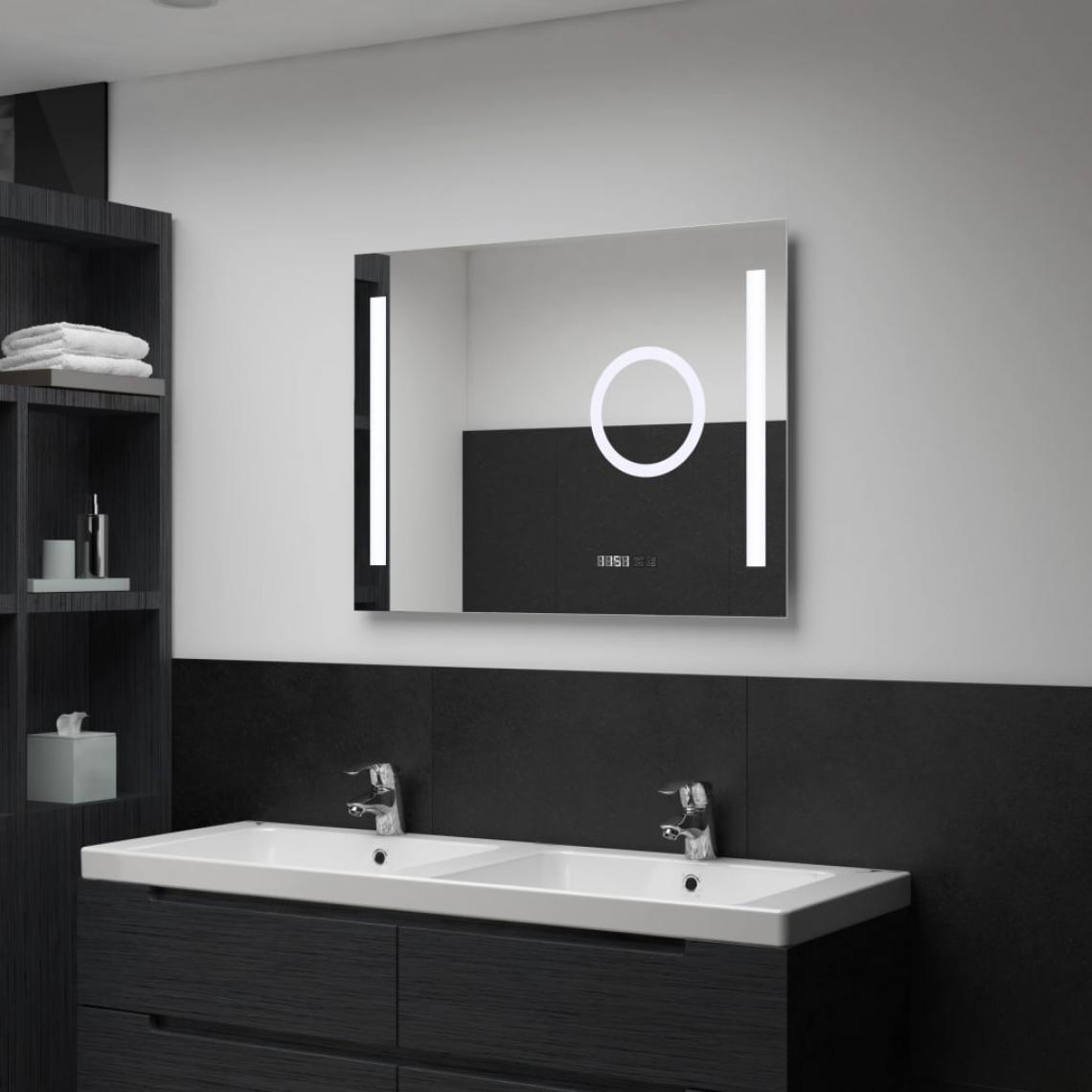 Chunhelife - Miroir mural à LED de salle de bain et capteur tactile 80x60 cm - Miroir de salle de bain