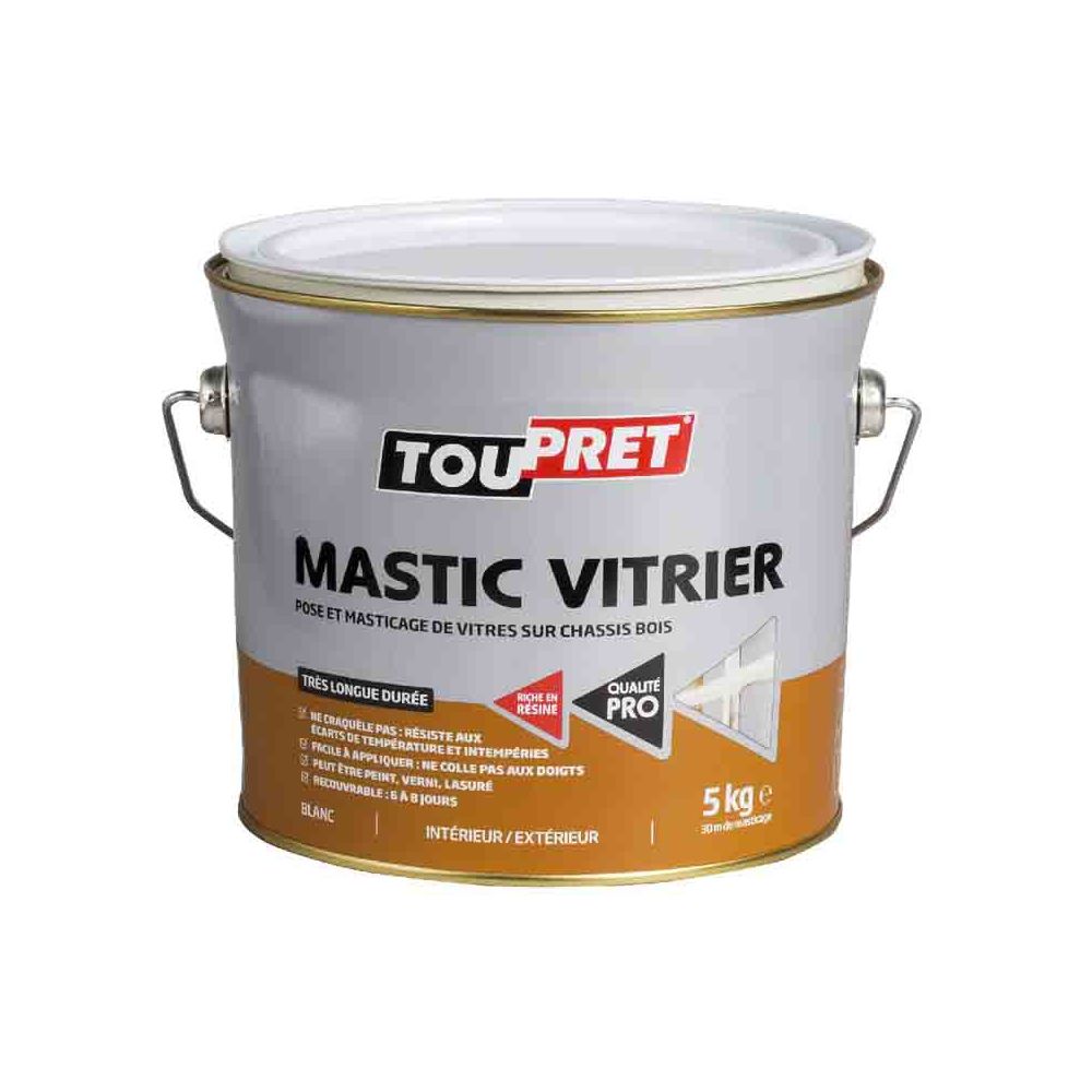 Toupret - TOUPRET - Mastic blanc vitrier 5 Kg - Mastic, silicone, joint