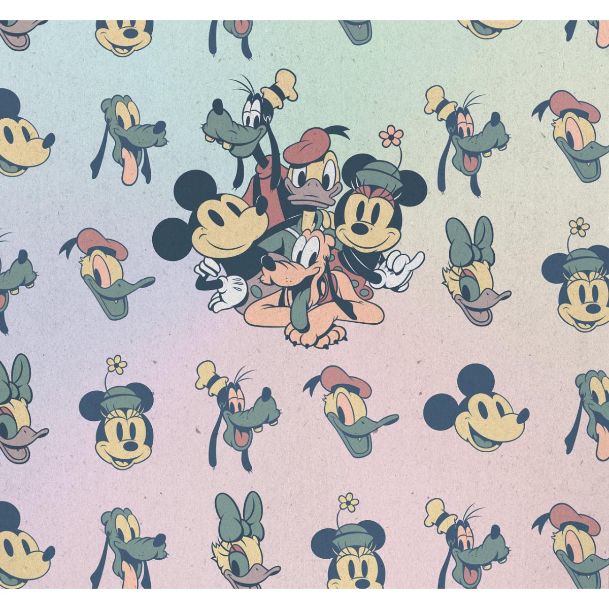 Komar - Papier Peint intissé Disney Mickey Mouse et ses amis vintage 300 cm x 280 cm - Papier peint