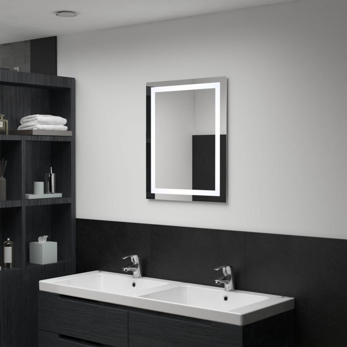 Chunhelife - Miroir à LED pour salle de bains et capteur tactile 50x60 cm - Miroir de salle de bain