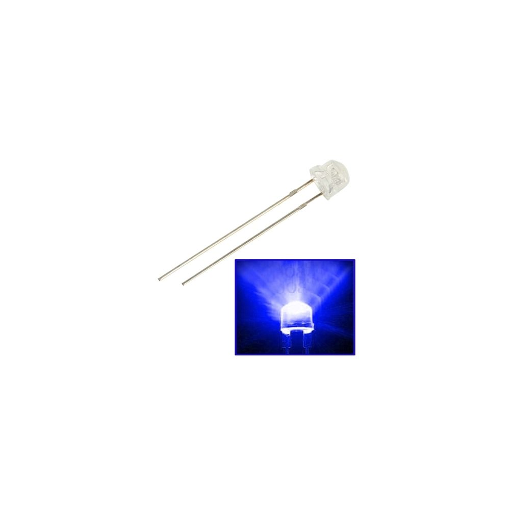 Wewoo - LED Perle Lampe de chapeau de paille lumière bleue 1000 PCS 5mm - Ampoules LED