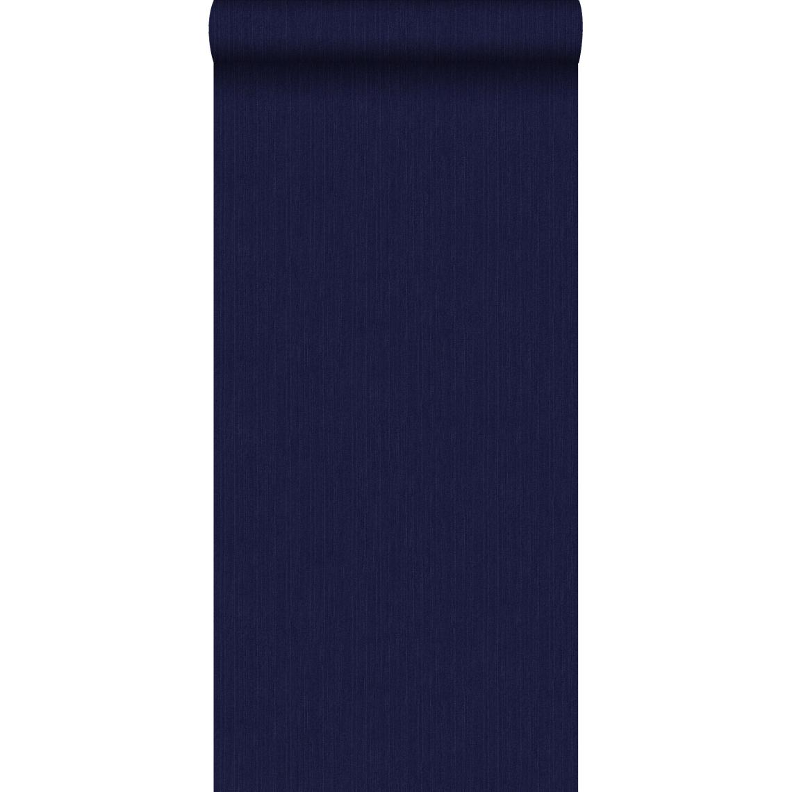 ESTAhome - ESTAhome papier peint texture denim jeans bleu foncé - 137735 - 53 cm x 10,05 m - Papier peint