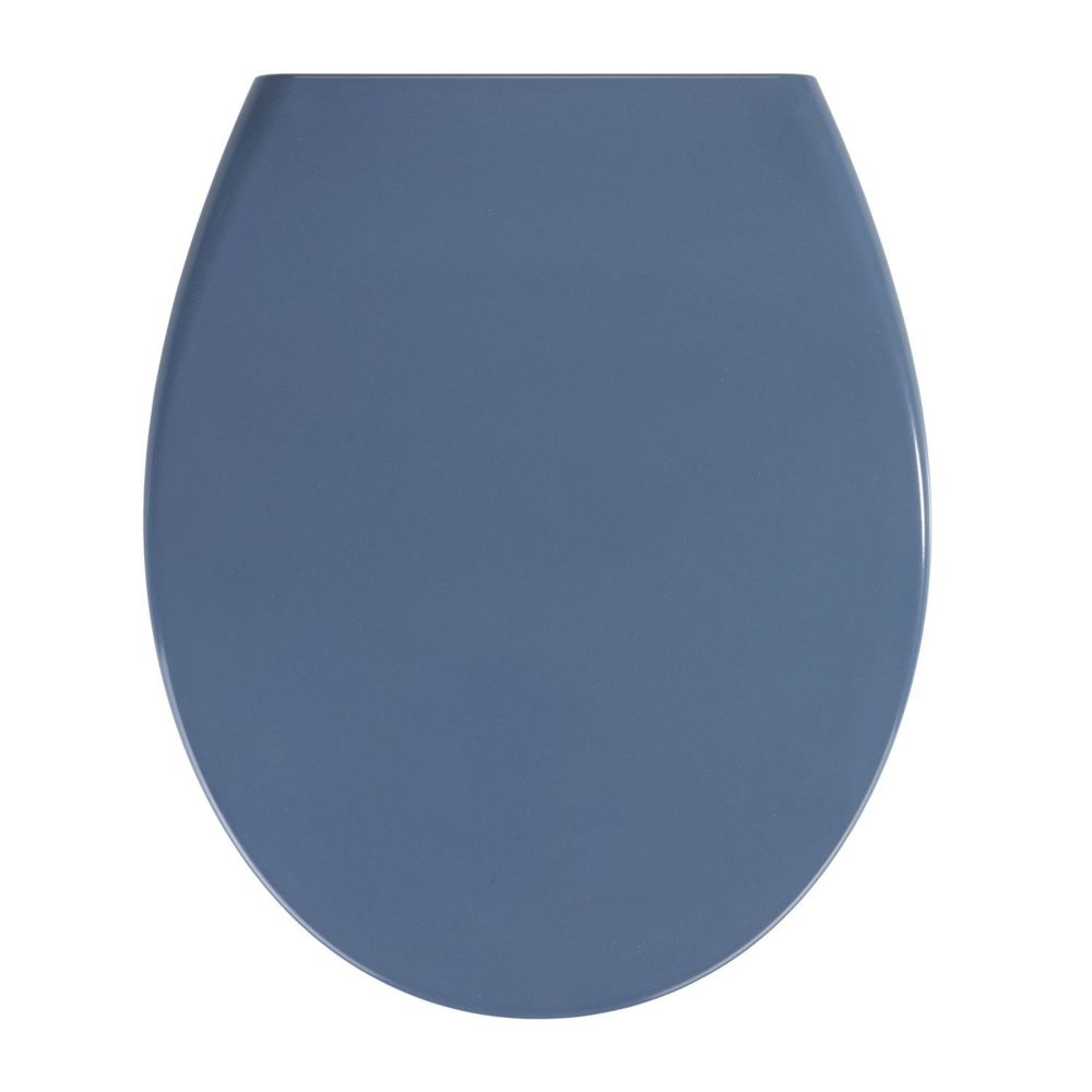 Wenko - Abattant WC Samos - Abaissement automatique - Duroplastique - Bleu foncé - Abattant WC