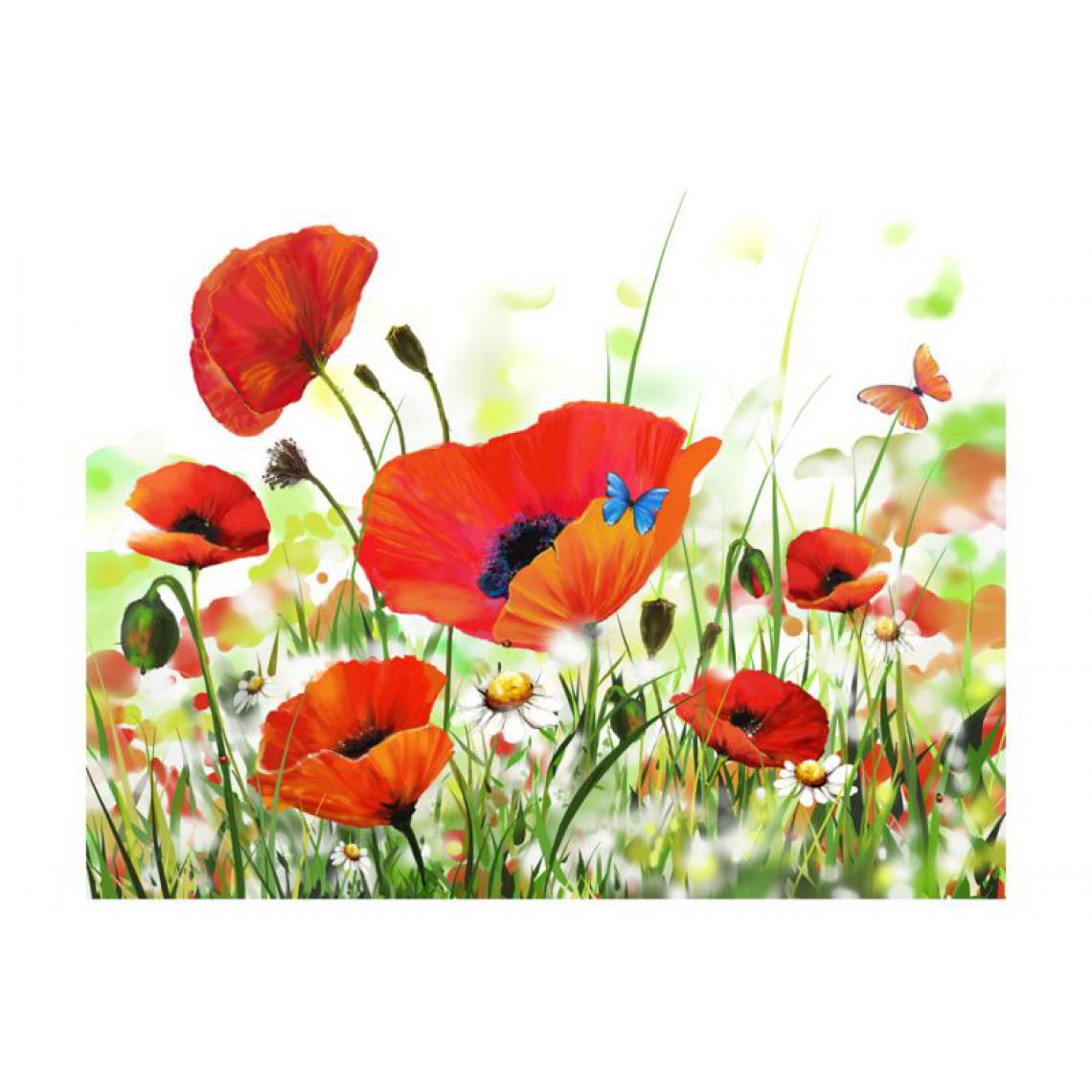 Artgeist - Papier peint - Country poppies .Taille : 300x231 - Papier peint