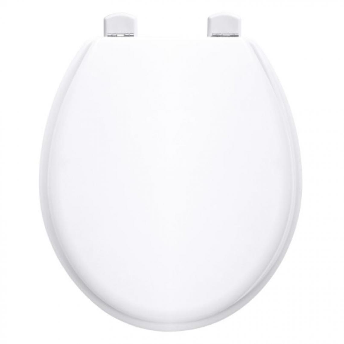 Olfa - Abattant WC Tradition double blanc à descente manuelle et revêtement anti-bactérien Silver - Abattant WC