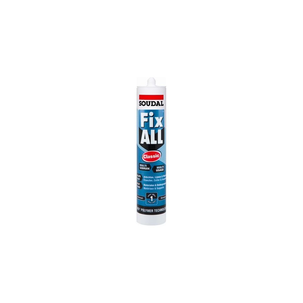 Soudal - Mastic colle Fix All 290 ML Flexi blanc - 105029 - Soudal - Mastic, silicone, joint