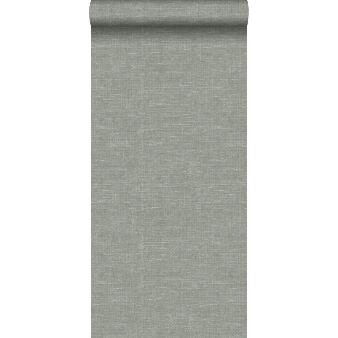 Origin - Origin papier peint lin vert grisé - 347634 - 0.53 x 10.05 m - Papier peint